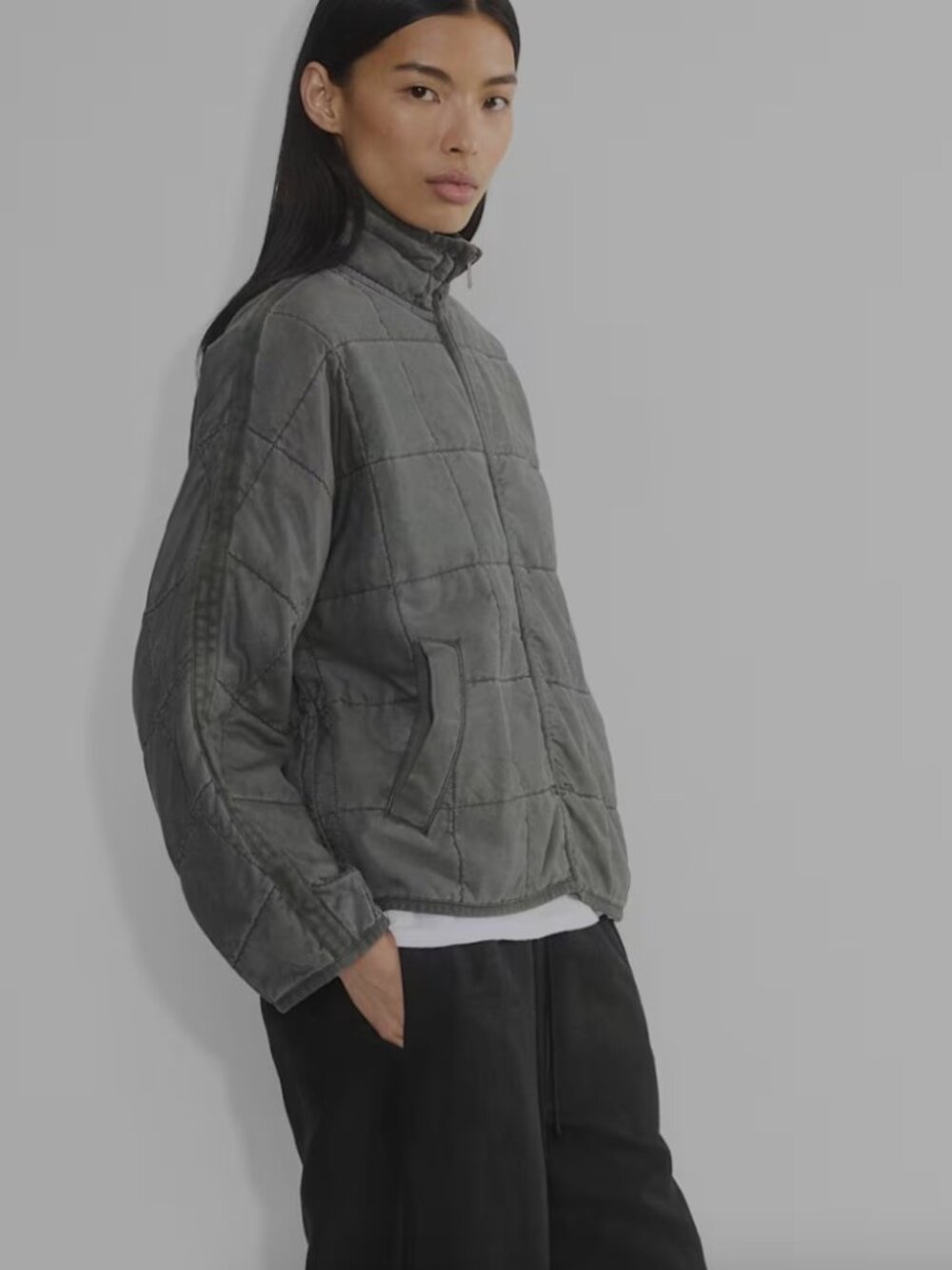 Little Moon Aritzia Remote Jacket Oversized quilted soft twill Boxy Boho sz XS